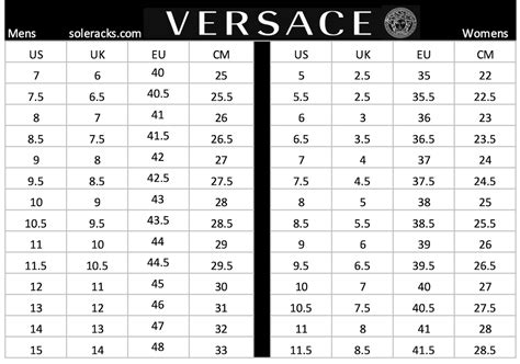 Versace men's underwear size guide